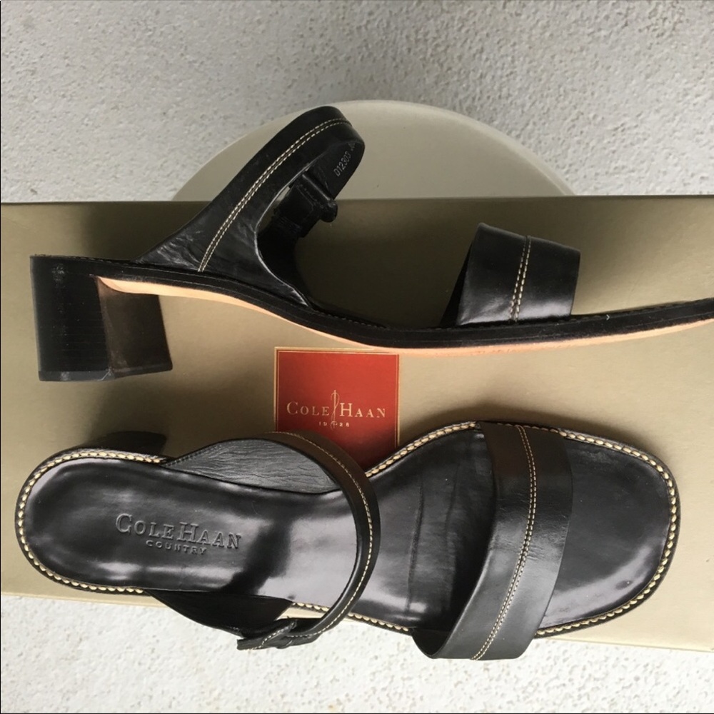 Cole Haan Brandie Black Calf Sandals